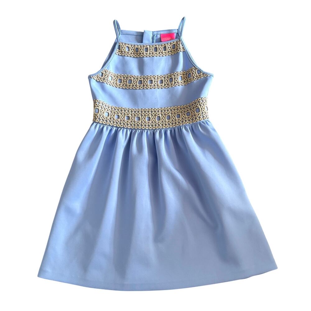 Lilly Pulitzer Girls Elize Dress in Periwinkle Blue - Size: Large 8-10 - Picture 2 of 9